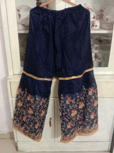 Elegant Navy Blue Kurtawith plazo Set