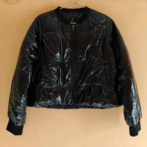 New♥️ Zink London Black Puffer Bomber Jacket