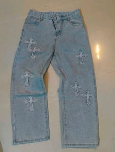 Cross Patch Denim Jeans