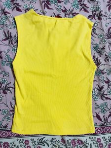 Vibrant Yellow Sleeveless Top size S