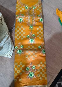 New suit material with chiffon dupatta