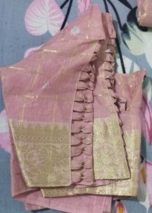 Pink  Saree with Blouse