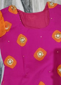 Short Kurti With Skirt Set