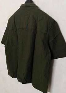 Men's Dark Green Short Sleeve Shirt