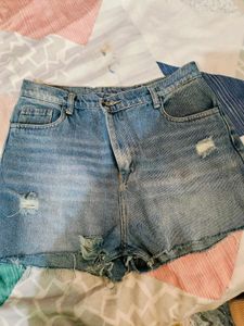 Distressed Denim Shorts