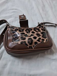 ¤ Chic Brown Leopard Print Y2K Shoulder Bag🤎