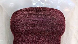 Sparkly Burgundy Tube Top