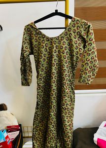 Green Printed Kurta casual kurti