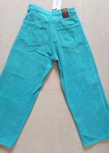 💚 Brand New Street9 Green Wide Leg Jeans