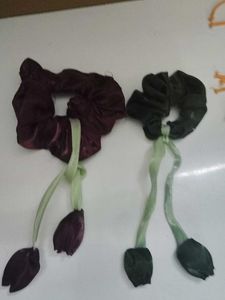 Unique Floral Scrunchies 3
