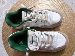 Reebok White &amp; Green Sneakers