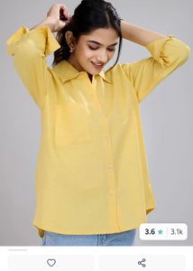 Chic Yellow Button-Down Shirt