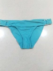 Turquoise Bikini Bottoms with Buckle Detail