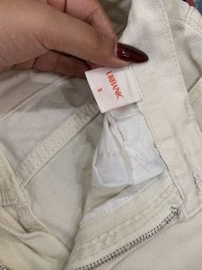 URBANIC Cream Denim Jeans - Size S
