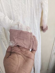 Elegant White Chikankari Kurta Set with Dupatta