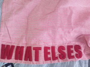 Trendyol Pink Striped “WHAT ELSE” Shirt