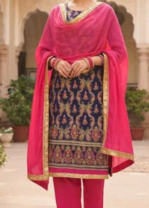 unstitched Ethnic Kurta Set with Dupatta