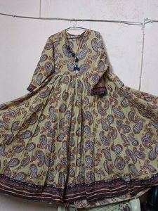 Afsana Floor Length Anarkali Kurti With Long Flair