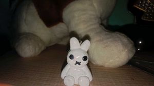 Handmade White Bunny Charm