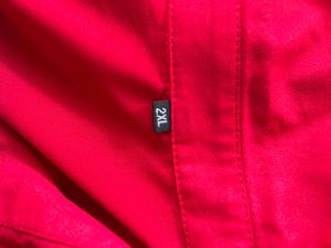 Chic Red Button-Up Tie-Front Blouse