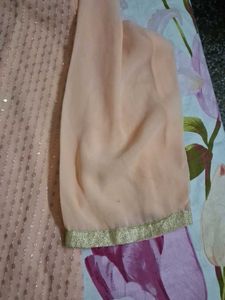 Peach Embroidered Kurta