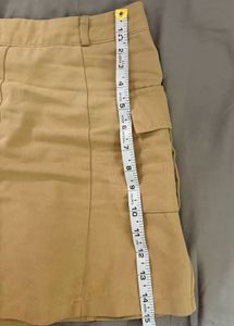Khaki Cargo Mini Skirt