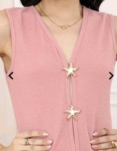 Pink Textured V-Neck Top
