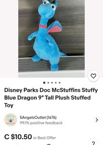 Collectible Cute Blue Dragon Plush Toy