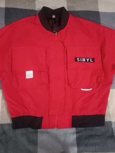 Red Baggy Bomber Jacket 🎀