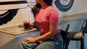 Stylish Pink Striped T-Shirt