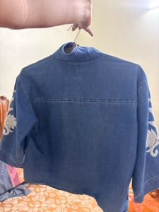 Embroidered Denim Shirt