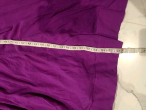 Elegant Purple Gown with White Trim 3pc