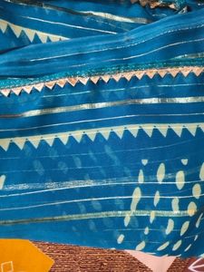 New Branded Sea Green Georgette Saree...