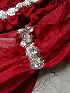 Pakistani Dress Frill Organza Dupatta