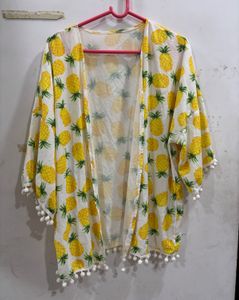 Pineapple Print Summer Kimono