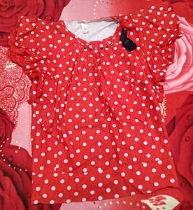 Trendy Tops Combo: Red Polka Dot &amp; Floral Print