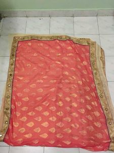 Elegant Pink and Cream Saree 2 colour sare