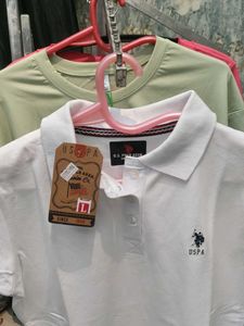 USPA White Polo T-Shirt
