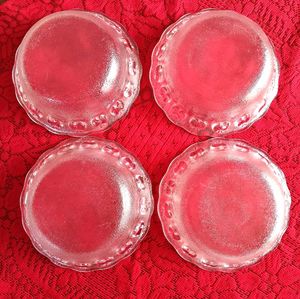 Set of 4 Glass Apple Dessert Bowls