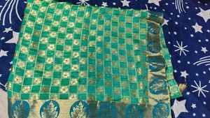 Green & Gold Silk Saree