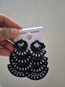 Black Jhumka Earrings