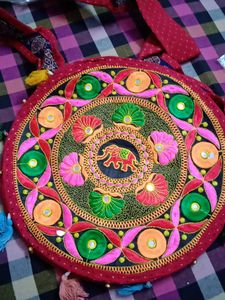 round shape traditional Rajasthani bag
