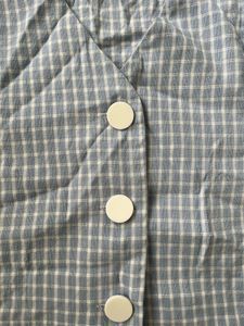 Blue Plaid Cropped Top