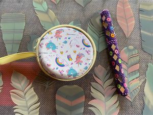 Lavendar Coin Pouch And embellished P