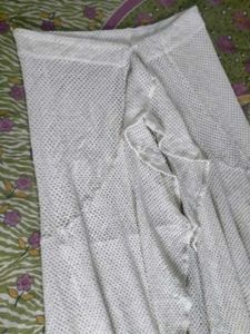 White Sheer Ruffled Maxi Skirt