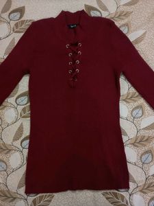 Maroon Winter Top