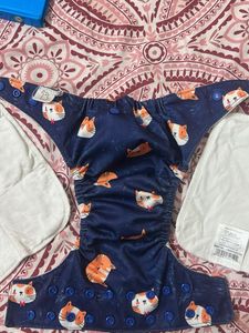 Cute Fox Print Cloth Diaper Set