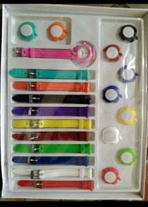 Colorful Watch Set with Interchangeable Bands