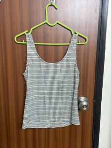 Striped Button-Up Tank Top