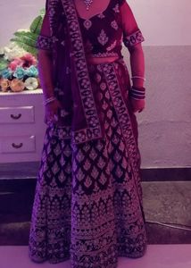 Gorgeous Plum Embroidered Lehenga💜